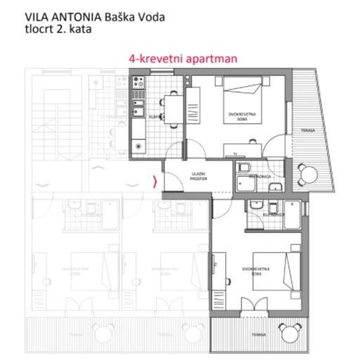 Villa Antonia 巴什卡沃达 外观 照片