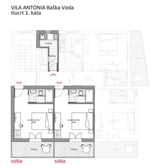 Villa Antonia 巴什卡沃达 外观 照片